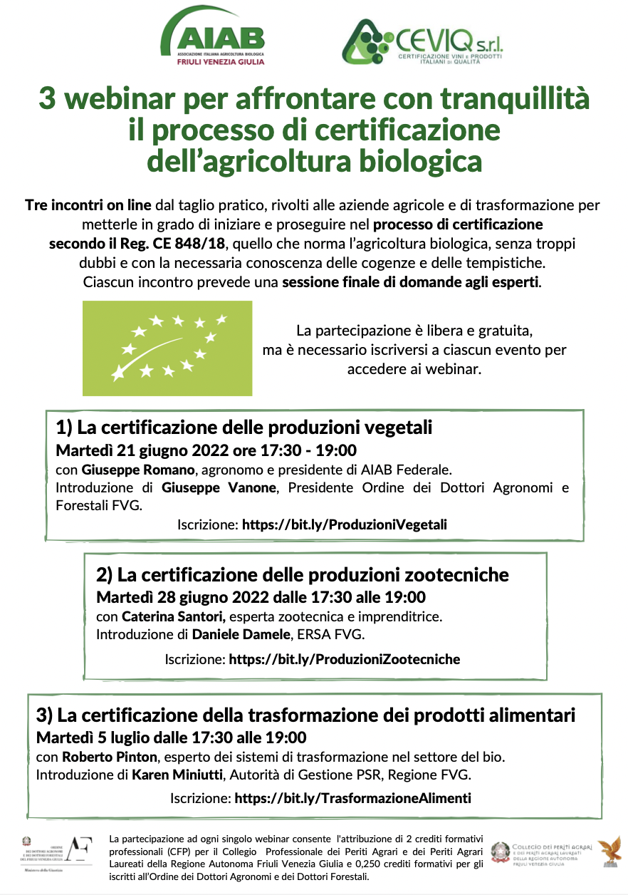 La certificazione della trasformazione dei prodotti alimentari